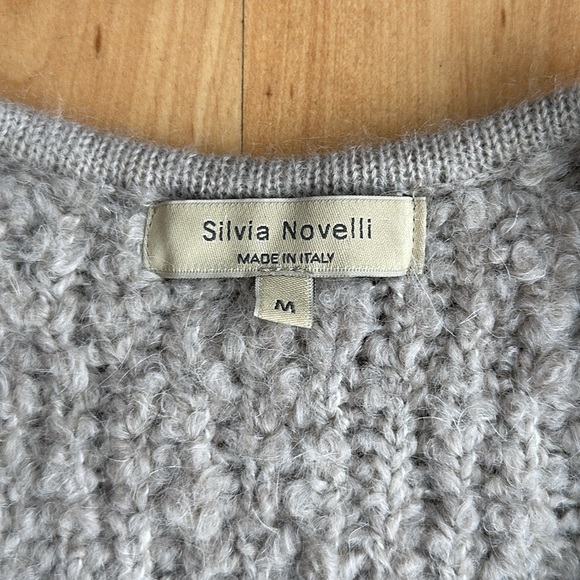 Silvia Novelli Mohair Blend Zip Up Sweater - Picture 4 of 6